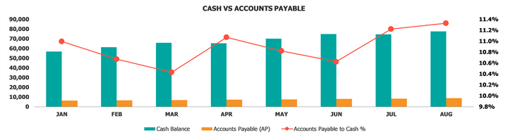 Accounts Payable Dashboard Excel Cash Vs Accounts Payable 