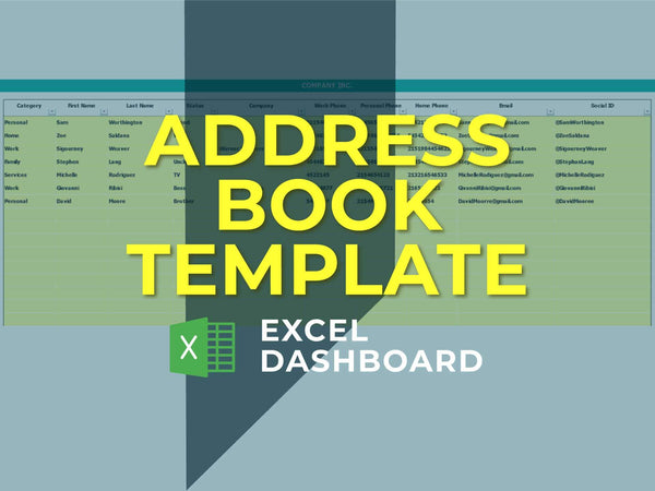 Address Book Template Dashboard
