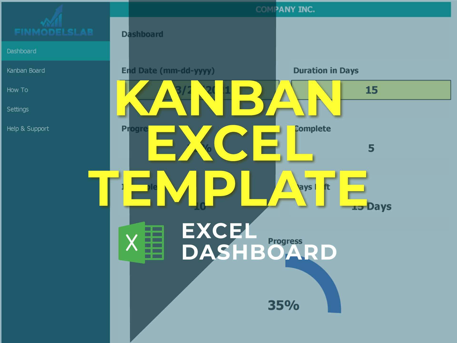 Kanban Excel Template Dashboard